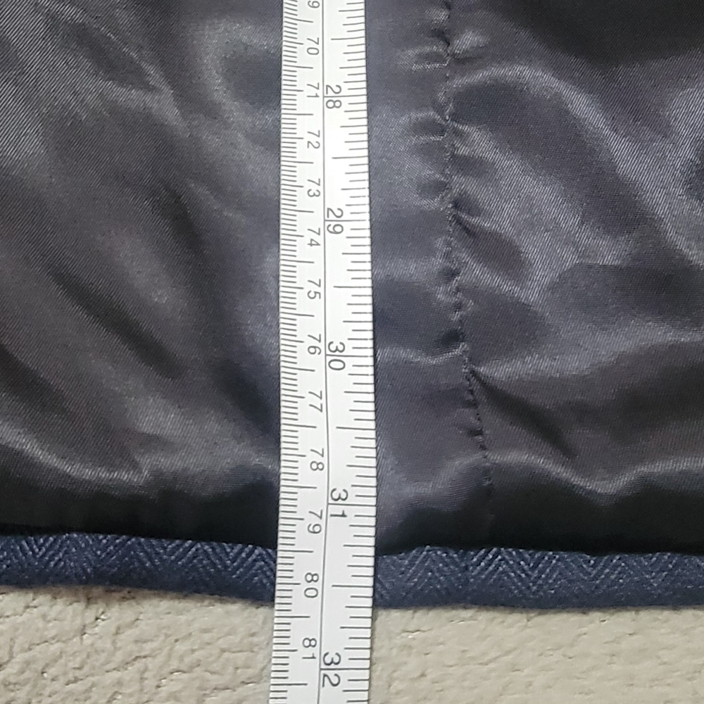 Calvin Klein Blazer Mens Blue Size 42R Herringbone Pattern - Picture 4 of 8